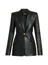 【送料無料】 ヴェルサーチ レディース ジャケット・ブルゾン ブレザー アウター La Vacanza Fitted Leather Blazer black