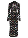 【送料無料】 ヴェルサーチ レディース ワンピース トップス La Vacanza Butterflies And Ladybugs Belted Midi-Dress black multicolor