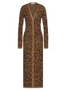 【送料無料】 ヴァレンティノ レディース ワンピース トップス Cardigan Dress In Animalier Jacquard Lurex And Cotton animal print