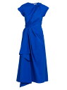 【送料無料】 アレキサンダー・マックイーン レディース ワンピース トップス Draped Cut-Out Midi-Dress ultramarine