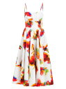 【送料無料】 アレキサンダー・マックイーン レディース ワンピース トップス Printed Poplin Maxi Dress optical white