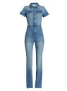 【送料無料】 グッドアメリカン レディース ジャンプスーツ トップス Fit For Success Boot-Cut Denim Jumpsuit blue