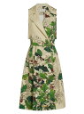 【送料無料】 オスカー デ ラ レンタ レディース ワンピース トップス Sleeveless Acorn Cotton-Blend Midi-Dress green khaki