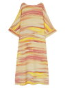 【送料無料】 ロロピアーナ レディース ワンピース トップス Cillia Striped Silk Maxi Dress pineapple sorbet to grapefruit jelly