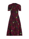 【送料無料】 オスカー デ ラ レンタ レディース ワンピース トップス Dahlia Poplin Fit-&-Flare Dress burgundy navy