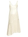【送料無料】 ジル・サンダー レディース ワンピース トップス Floral Lace Asymmetric Midi-Dress cornsilk