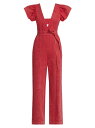 【送料無料】 エン セゾン レディース ジャンプスーツ トップス Tivoli Acid-Wash Cotton Jumpsuit luscious red