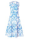 【送料無料】 キャロライナヘレラ レディース ワンピース トップス Floral-Printed Knee-Length Dress bluebell multi