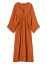 ̵ ԥ ǥ ԡ ȥåץ Henrietta Silk Crepe Midi-Dress red clay powder