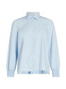 【送料無料】 エリータハリ レディース シャツ ブラウス トップス Cotton-Blend Puff-Sleeve Blouse studio blue