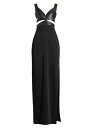 【送料無料】 アライア レディース ワンピース トップス Mixed-Media Floor-Length Dress black