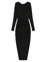 【送料無料】 ジバンシー レディース ワンピース トップス Evening Ruched Dress In Crepe black