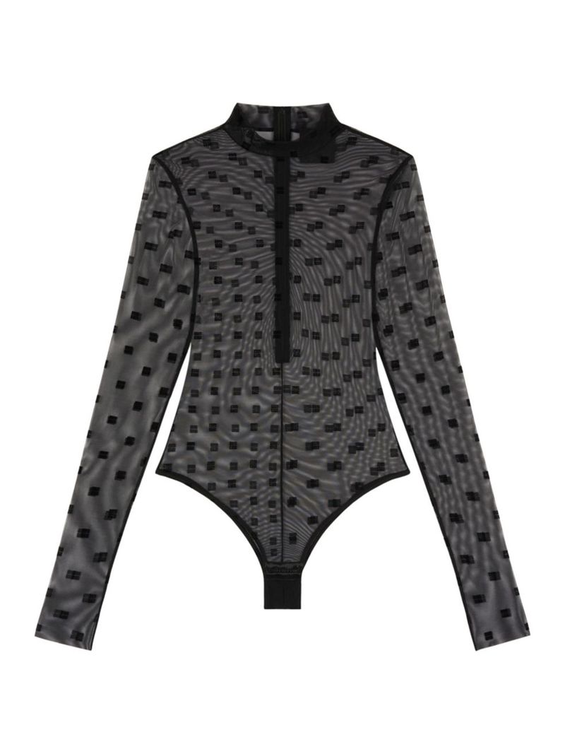 【送料無料】 ジバンシー レディース シャツ トップス Transparent Jacquard Bodysuit black