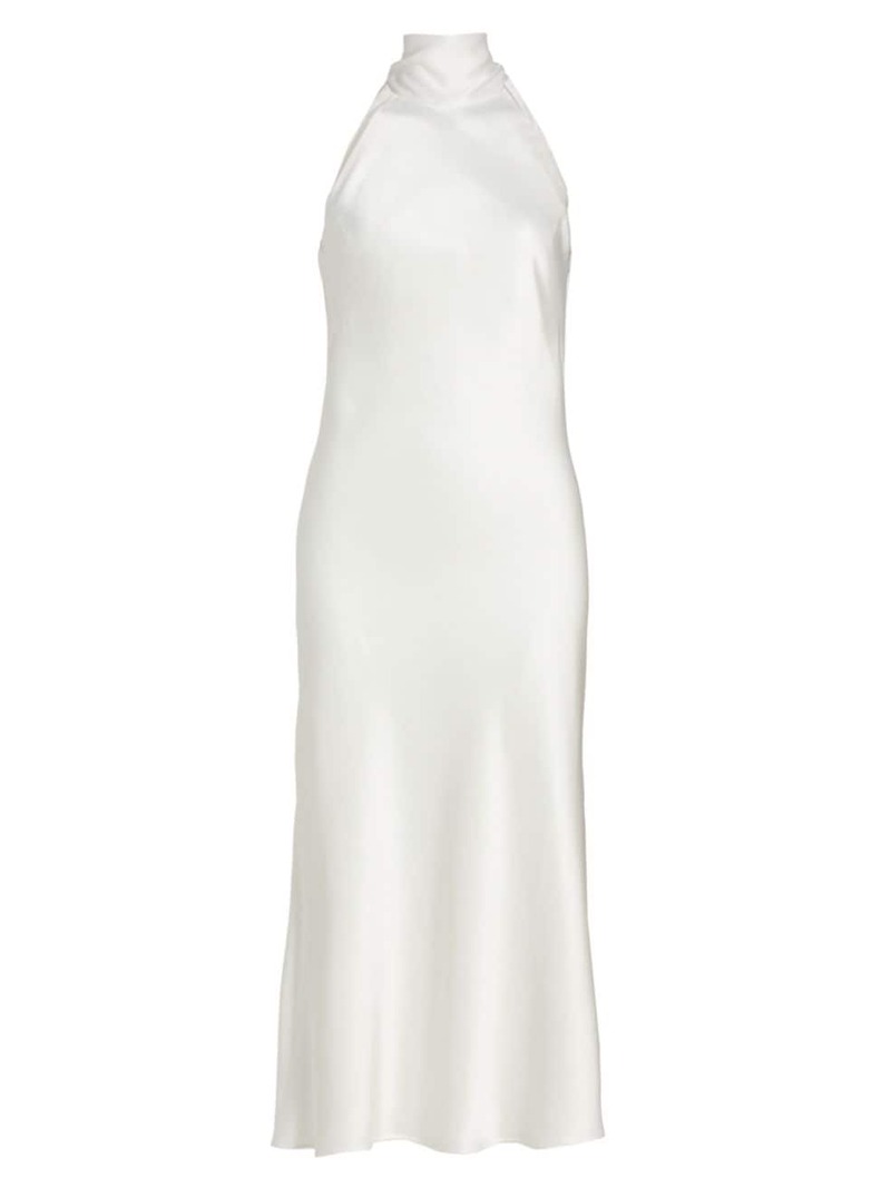 【送料無料】 ガルバン レディース ワンピース トップス Sienna Satin Halter Neck Gown white