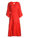 【送料無料】 サンク ア セプト レディース ワンピース トップス A La Plage Torey Cotton Gauze Cover-Up Wrap Dress cherry