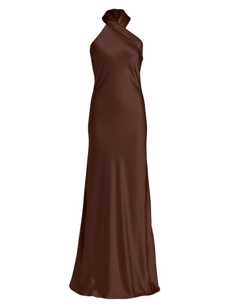 【送料無料】 ガルバン レディース ワンピース トップス Pandora Asymmetrical Bias Cut Dress chocolate