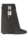 【送料無料】 ジバンシー レディース ブーツ・レインブーツ シューズ Shark Lock Ankle Boots in Suede storm grey