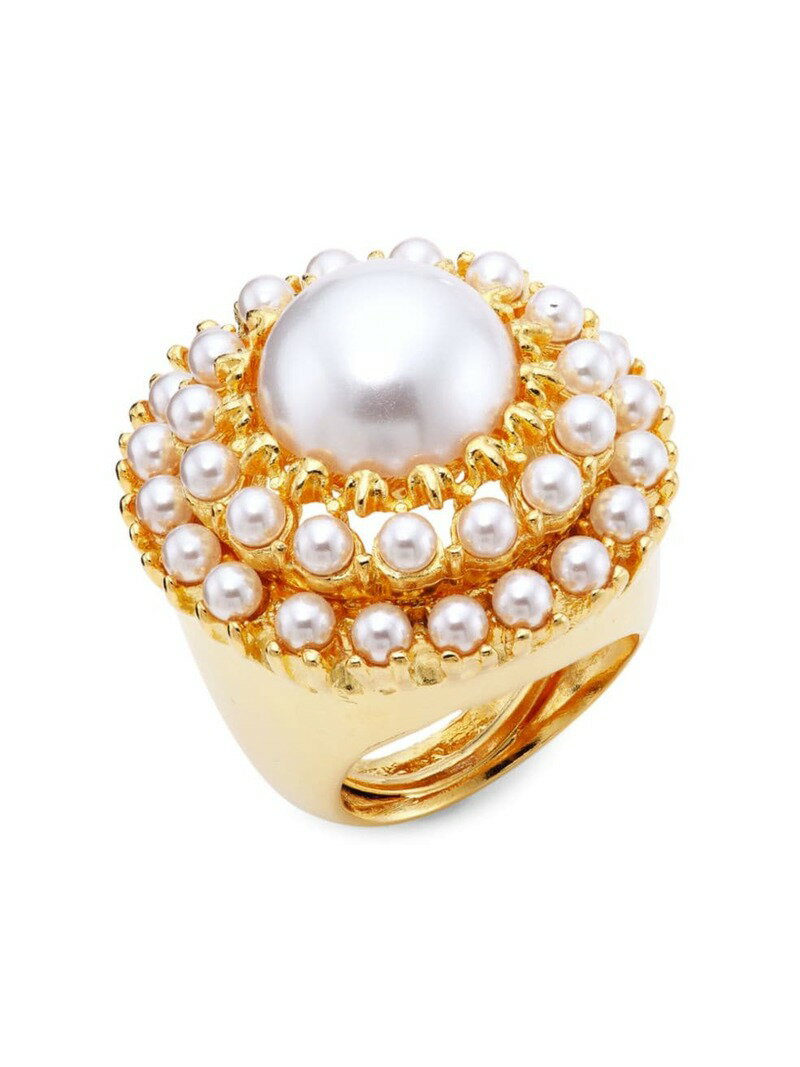 【送料無料】 ケネスジェイレーン レディース リング アクセサリー 22K Gold-Plated & Faux Pearls Ring pearl