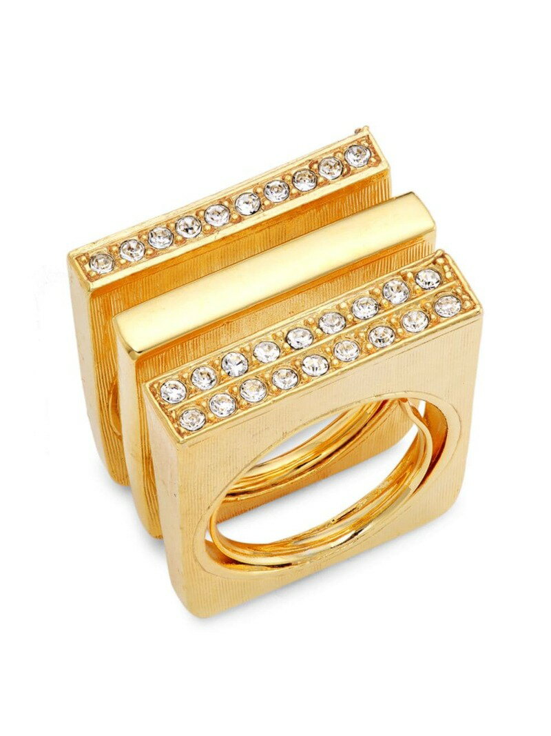 【送料無料】 ケネスジェイレーン レディース リング アクセサリー 3-piece 22K Gold-Plated & Glass Crystal Ring Set gold crystal