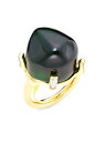 【送料無料】 ケネスジェイレーン レディース リング アクセサリー 22K Gold-Plated, Glass Emerald & Crystal Glass Ring emerald