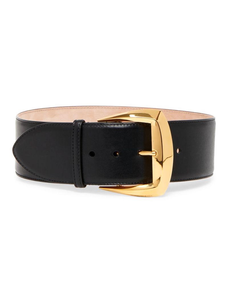 ̵ 쥭ޥå ǥ ٥ ꡼ Geometric Leather Belt black