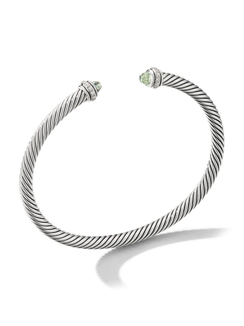 yz fCrbgE[} fB[X uXbgEoOEANbg ANZT[ Cable Classics Color Bracelet with Pave Diamonds prasiolite