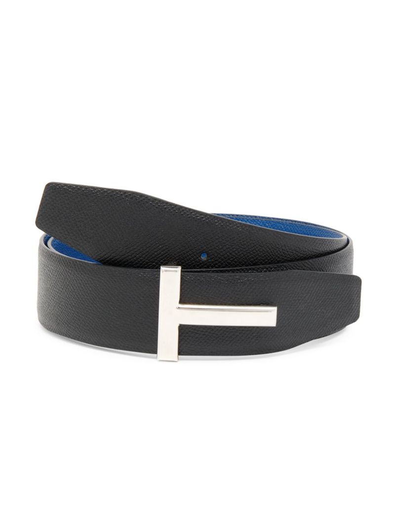 トムフォード 【送料無料】 トム・フォード メンズ ベルト アクセサリー T Buckle Reversible Leather Belt black ultra marine