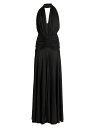 【送料無料】 アライア レディース ワンピース トップス Deesse Ruched Halterneck Gown black