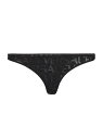 versace 【送料無料】 ヴェルサーチ レディース パンツ アンダーウェア On Repeat Logo Mesh Thong black