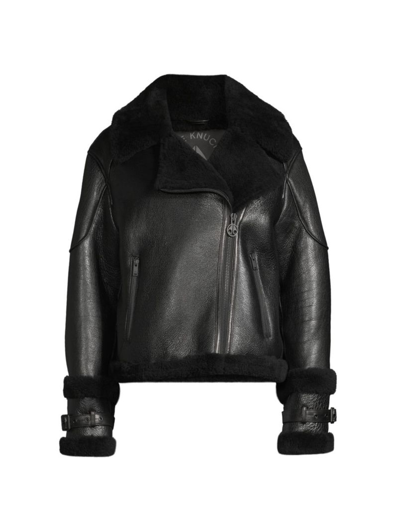 ̵ ࡼʥå ǥ 㥱åȡ֥륾  Prado Shearling Moto Jacket black