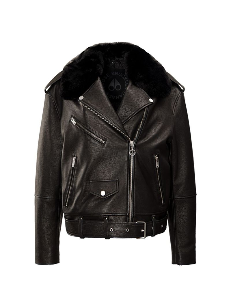 ̵ ࡼʥå ǥ 㥱åȡ֥륾  Maddox Leather & Faux Fur Moto Ja...