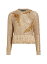 【送料無料】 オスカー デ ラ レンタ レディース ニット・セーター アウター Sequined Mesh Sweater gold