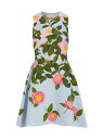 【送料無料】 オスカー デ ラ レンタ レディース ワンピース トップス Camellia Jacquard Fit & Flare Dress pink pale blue