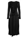 【送料無料】 ロダルタ レディース ワンピース トップス Sequined Tulle Sash Midi-Dress black