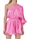 【送料無料】 エンドレスローズ レディース ジャンプスーツ トップス One Shoulder Shiny Romper pink