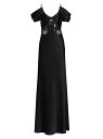 【送料無料】 アルベルタ フェレッティ レディース ワンピース トップス Draped Lace-Insert Gown black