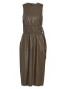 【送料無料】 プロエンザ スクーラー レディース ワンピース トップス Faux Leather Ruched Midi-Dress wood