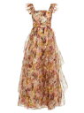 【送料無料】 アリス アンド オリビア レディース ワンピース トップス Jasmina Floral Ruffle Gown juniper floral rose