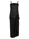 【送料無料】 マルタンマルジェラ レディース ワンピース トップス Satin & Wool Midi-Dress black