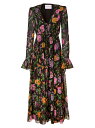 【送料無料】 キャロライナヘレラ レディース ワンピース トップス Floral Button-Front Midi-Dress black multi