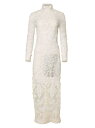 【送料無料】 キャロライナヘレラ レディース ワンピース トップス Floral Applique Column Gown white