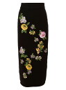 【送料無料】 キャロライナヘレラ レディース スカート ボトムス Embroidered Floral Pencil Midi-Skirt black multi