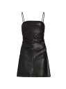 【送料無料】 プロエンザ スクーラー レディース ワンピース トップス Ruched Faux Leather Minidress black