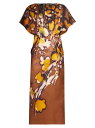 【送料無料】 ドリス・ヴァン・ノッテン レディース ワンピース トップス Dezos Printed Cotton-Blend Midi-Dress cognac