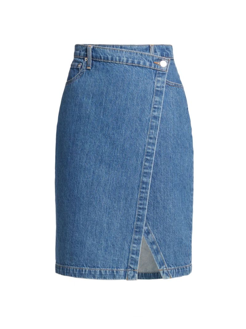 【送料無料】 デレクラムテンクロスバイ レディース スカート ボトムス Aine Asymmetrical Denim Skirt canal