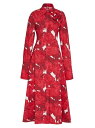 【送料無料】 ヴァレンティノ レディース ワンピース トップス Rose Moire Popeline Midi Dress red