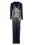 ̵     ǥ ԡ ȥåץ Sequin-Embroidered Long-Sleeve Gown navy