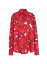 ̵ ƥ ǥ  ȥåץ Valentino Rose Moire Poplin Shirt red