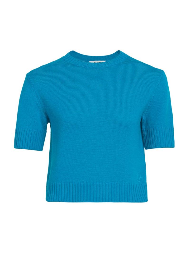 ̵ 롦 ǥ ˥åȡ  Round Neck Crop Sweater caraibi