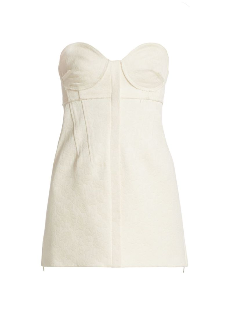 ̵ ץ󥶥顼 ǥ  ȥåץ Cotton Wool Jacquard Bustier canvas